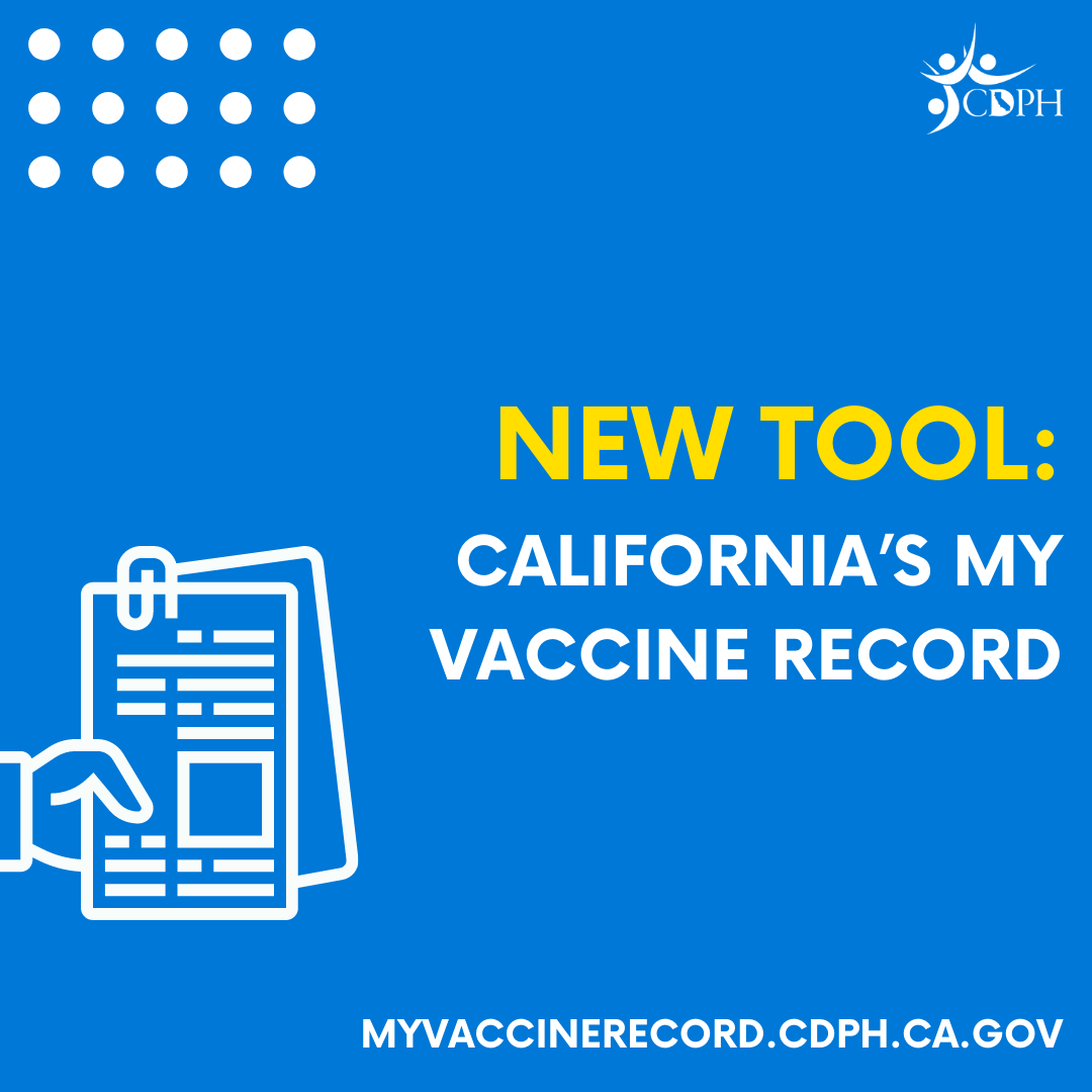 CA Public Health on Twitter: "CDPH + CDT announced My Vaccine Record at