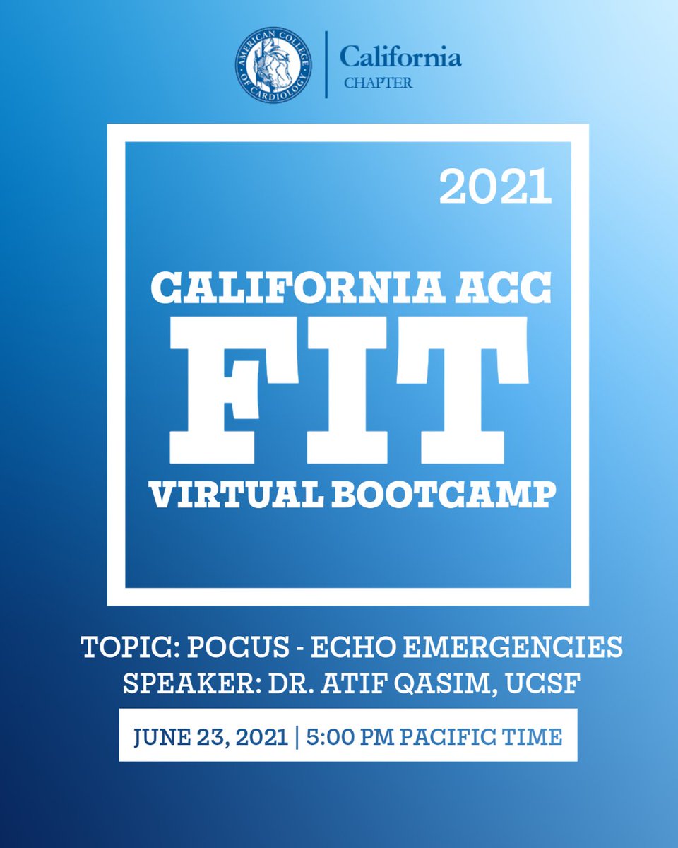 Attention Fellows In Training! #register for our first #caacc FIT virtual bootcamp session! Register here: us02web.zoom.us/meeting/regist… #Cardiology #CardioTwitter #acced #accacademic @ACCinTouch #thefaceofcardiology #accfit @MeganPelter @DBelardoMD