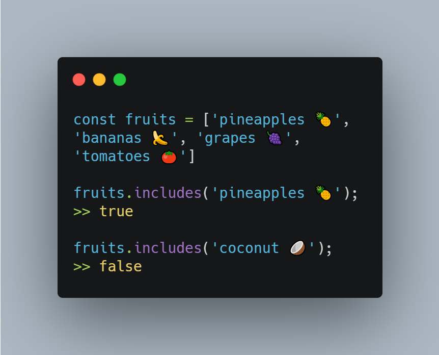 ElvisDuru's tweet photo. indexOf() vs includes() for checking if item exists in array.
What will you use and why? 😼

#webdevelopment #webdeveloper #website #coding #programming #javascript #developer #webdesign #programmer #web #code #coder #development #100DaysOfCode #womenwhocode #CodeNewbies https://t.co/aippgE7Vcp