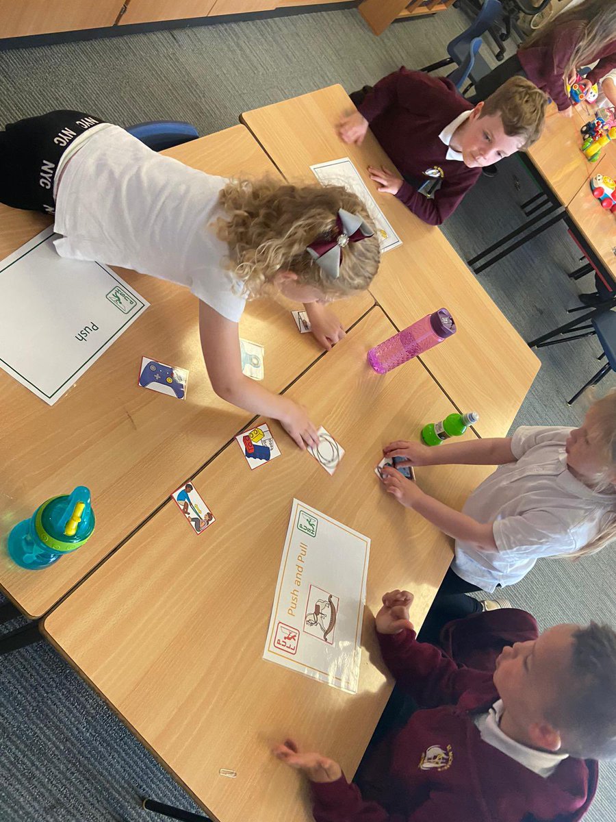 StMichaelsSci's tweet photo. Primary 1 investigated how toys move through push and pull forces #forces #STEM https://t.co/DvxRYAAApd