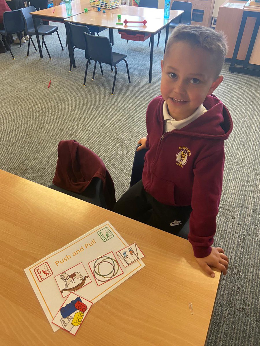 StMichaelsSci's tweet photo. Primary 1 investigated how toys move through push and pull forces #forces #STEM https://t.co/DvxRYAAApd