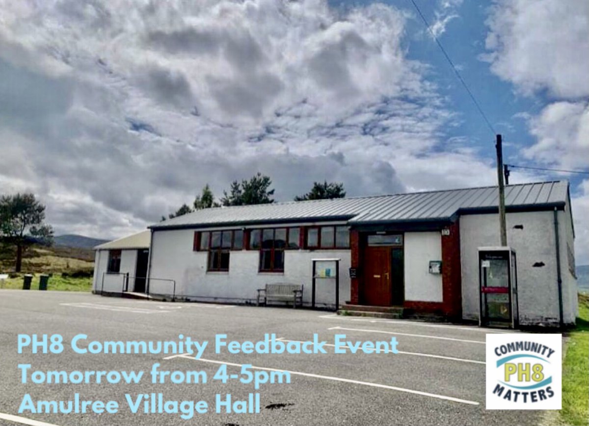 MattersPh8's tweet photo. Join us at Amulree! Feedback events allow us to share data gathered from our community survey &amp; for you to find out the next steps 💚
Amulree are seeking your help so they can extend: https://t.co/e3Dr6rhe05
#PH8CommunityMatters #Weekend #communityfeedback  #CommunityActionPlan https://t.co/OdUjPi4p7S