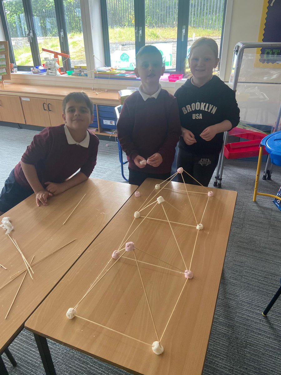 StMichaelsSci's tweet photo. Last week primary 3 worked in teams to build free standing structures using wooden rods and marshmallows! The structures turned out very well #STEMeducation #STEM #teamwork https://t.co/YtScUaIPyN