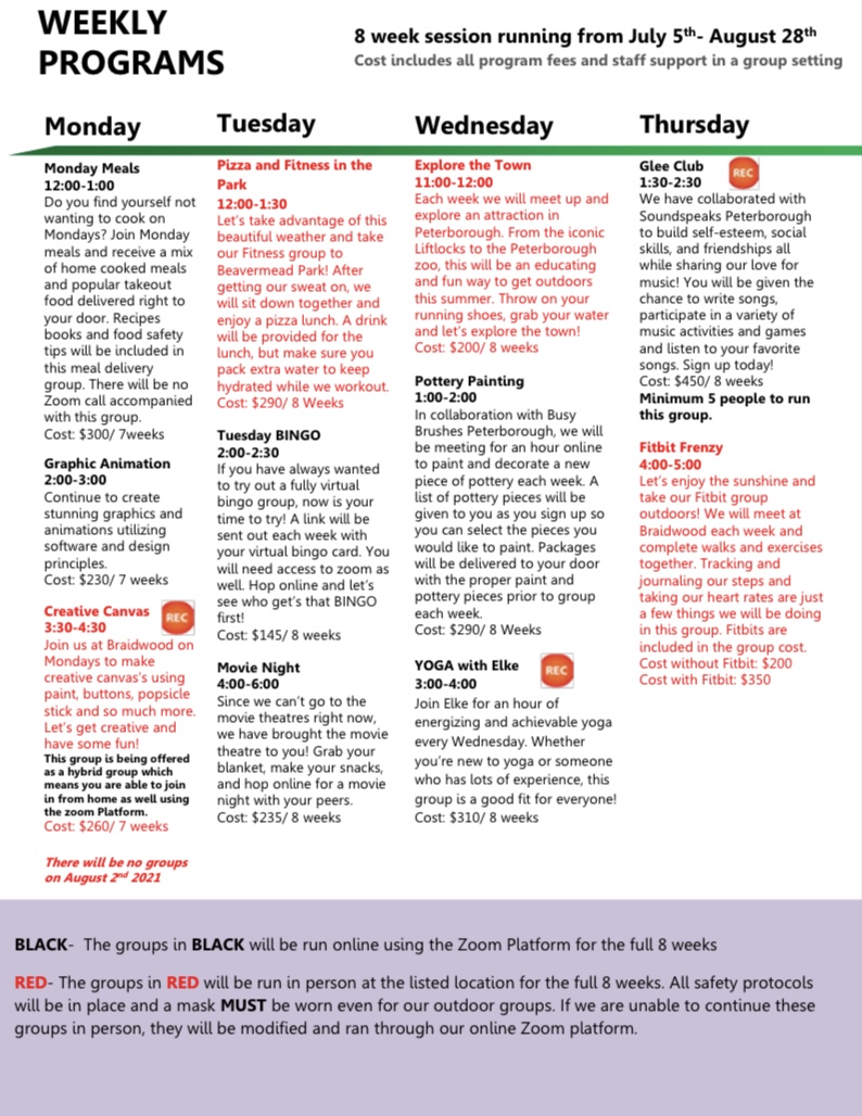 AlternativesCPS's tweet image. Our July/August 2021 summer DROP brochure is here! We are offering a wide variety of groups including in person, online and outdoor based groups. Check it out for some fun activities to keep you busy this summer!🌞
Contact jessicad@alternativesptbo.ca to get signed up