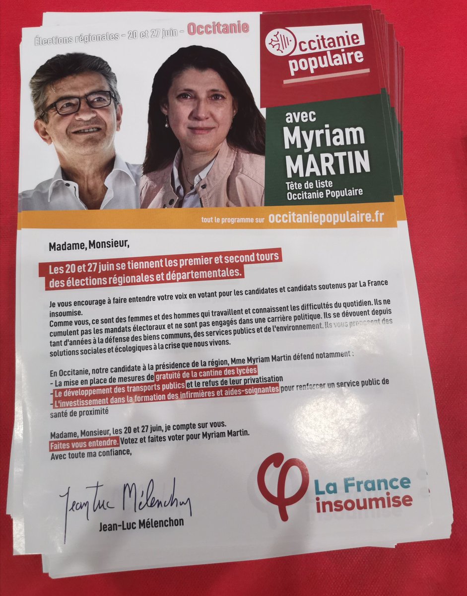 StJuste66438315's tweet photo. 😇 Gens #Occitanie ce dimanche 1 tour des élections Régionales et Départementales 😁moi je 🗳️ pour @MyriamMartinFI Tête de liste a @OccitaniePop, pas seulement parce que c est une amie ou qu'elle est fi tête dure 😉non c est surtout pour le programme 📗 👌 https://t.co/bS1bonCFVZ