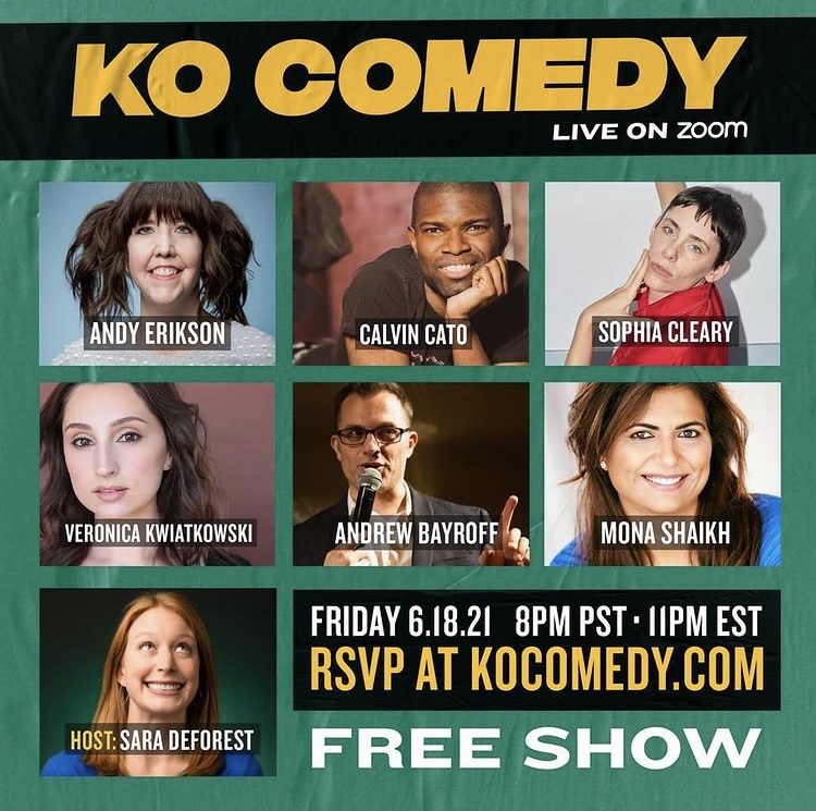 LIVE TONIGHT!
Twitch.tv/ComedyHub

5 PT/8 ET
The Living Room Show w <a href="/funnyaaron/">Aaron Kominos-Smith</a> <a href="/TurnerBSparks/">Turner Sparks</a> 
FT <a href="/amyveltmania/">Amy Veltman</a> <a href="/SteveLeeComedy/">Steve Lee 李世扶</a> <a href="/michaelpalascak/">Michael Palascak</a> 

8 PT/11 ET
KO Comedy w <a href="/SaraDeForest/">Sara DeForest</a> 
FT <a href="/andyerikson/">Andy Erikson</a> <a href="/catocalvin/">Calvin S. Cato</a> <a href="/_sophia_cleary/">sophia 🎭</a> <a href="/veronicakallday/">Veronica Kwiatkowski</a> <a href="/aibayroff/">Andrew</a> <a href="/monascomedy/">Mona Shaikh</a>