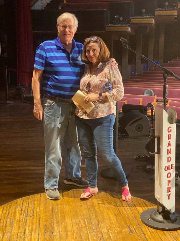 Reid_Spencer's tweet photo. May the Circle be unbroken! @kylepetty previewed his new show @dinnerdrivekp at the @opry (some great interviews upcoming with the likes of @DaleJr, @Love3d, @dariusrucker, @HerschelWalker, @RicFlairNatrBoy). @CandiceSpencer and I stood on hallowed ground! https://t.co/ot2KxEgMkY