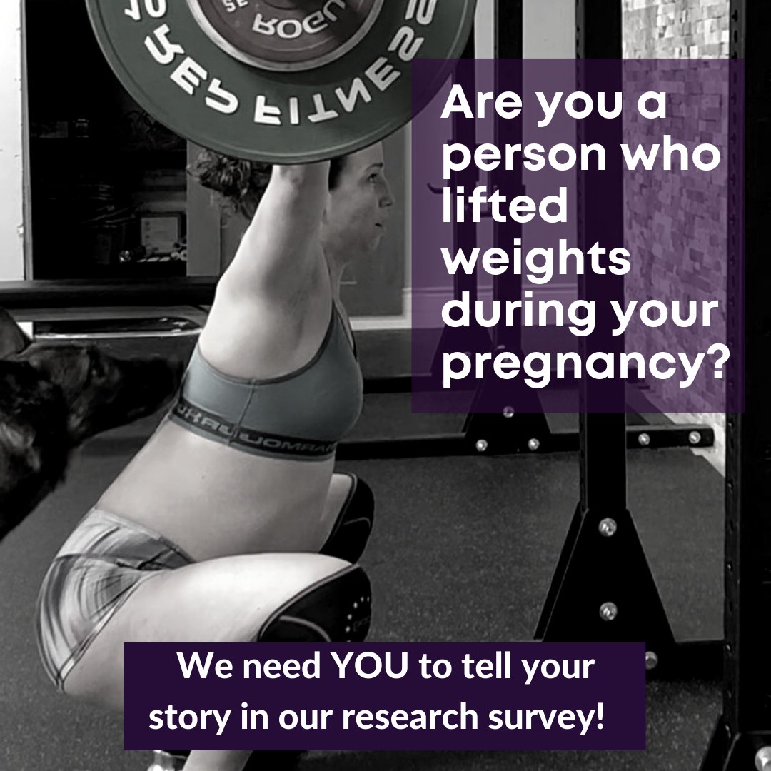 **New Research Study**

Did you lift weights (>80% 1RM) during your pregnancy? If yes… we need your help! 💪🏽 We are trying to understand how, if, when you modified your exercises. We also want to know about your labor and delivery. 🤰 

Interested? Click 
redcap.link/weightliftingd…