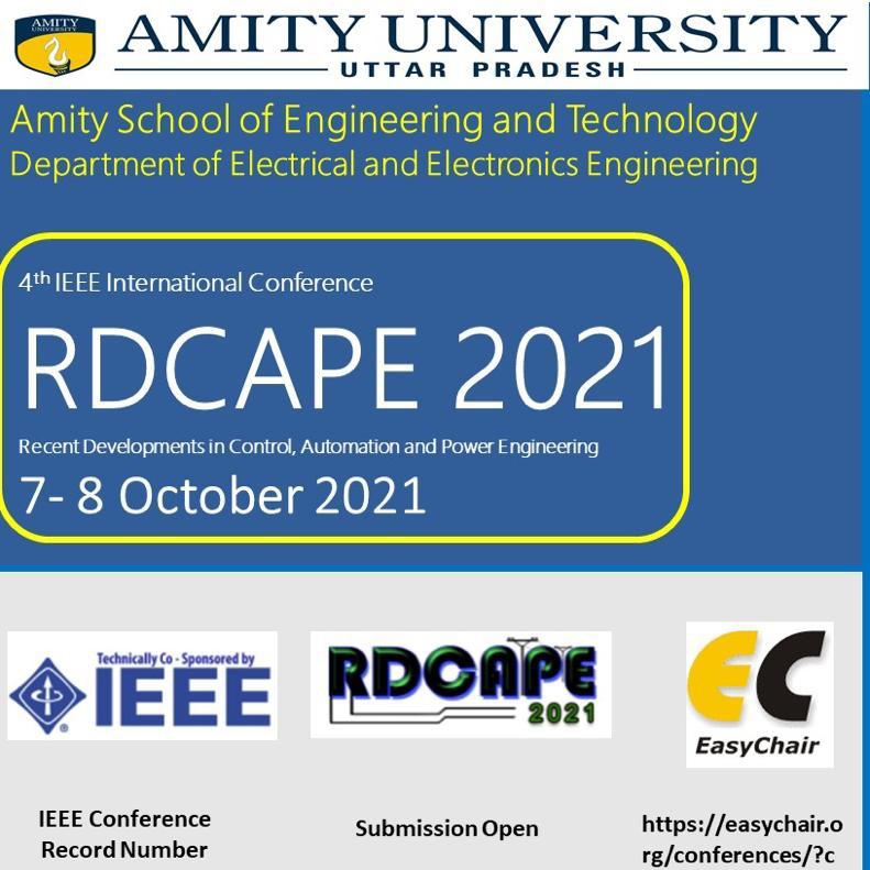 RDCAPE1's tweet photo. #RDCAPE2021 #Conference #Amityuniversity 
@Amity_EEE @dr_hpsingh @RajkumarViral @dr_pmtiwari https://t.co/qKS0lFNlAk