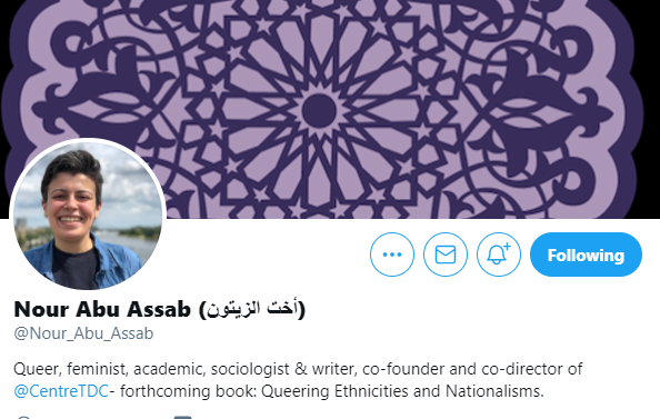 Sage_Publishing's tweet photo. Dr. @nour_abu_assab and @Nof_NasserEddin are the co-founders and co-directors of @CentreTDC, an "intersectional multi- and interdisciplinary feminist consultancy, with a transnational social justice agenda." 

Check out the CTDC: https://t.co/FMeMEzk85e #QueerInSBS https://t.co/bBcdW2limz