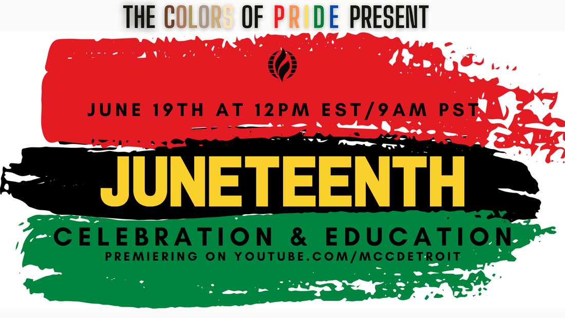 intrfthalliance's tweet photo. TOMORROW: Join the #ColorsofPride Coalition for a #Juneteenth celebration that will educate about the emancipation of enslaved Americans in 1865 and the continued liberation of Black and Brown people in the United States. https://t.co/KSOM1YJQF5