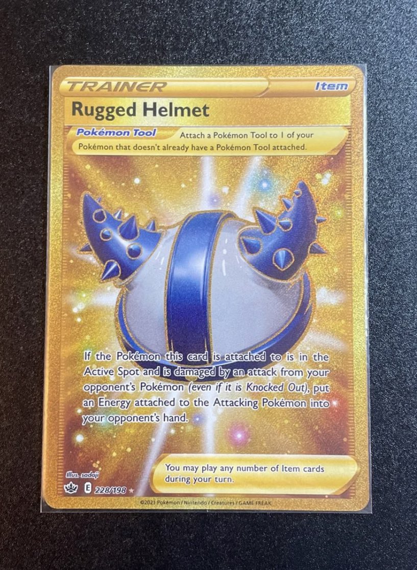 trainercotd's tweet image. The Trainer Card of the Day is the Rugged Helmet!