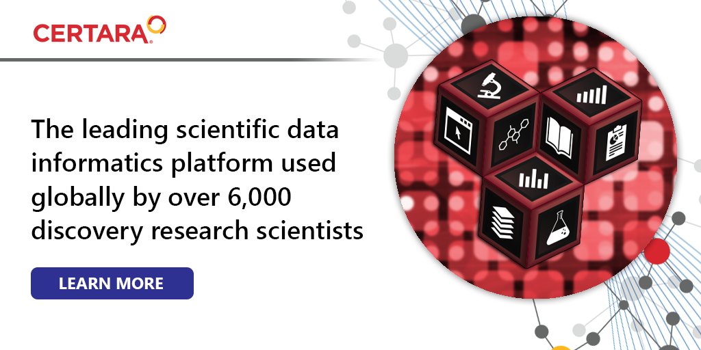 Certara's tweet photo. Learn how Certara's D360 #DiscoveryInformatics platform enables faster time to insight for analyzing complex chemical, biological, logistical, and computational data from multiple data sources. https://t.co/7vuJ0Rashf
#DrugDiscovery #DataInformatics #DiscoveryResearch https://t.co/Ze7WQW3dZu