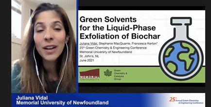 IT IS @juliana_lvidal ON MY SCREEN RIGHT NOW! What are you doing if you're not at @ACSGCI #GCandE right now and seeing her amazing work on green solvents with @ChemMouse?