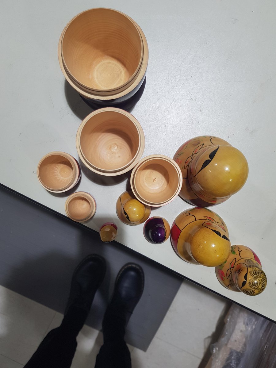 Furniture_Bank's tweet photo. We just came across these two dolls in our Sorting Station and it brings so many memories! Who else remembers the Russian Matryoshka Dolls?
#funfacfriday #feelgoodfriday #furniturebank #furnitureremovaltoronto #matryoshka https://t.co/3VpyJWJLXZ