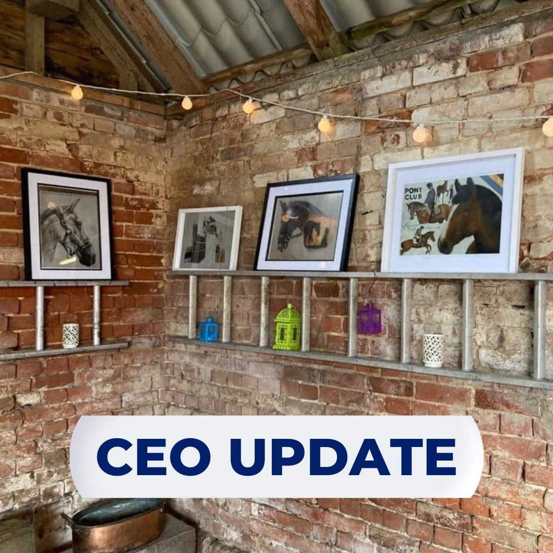 CEO Update

This week’s CEO update is packed full of information!

🙌 A Test Dates
🎨Art Competition Launch
🎶Musical Ride Information
💻World Horse Welfare Webinars
🏕️COVID – Pony Club Camps Update
🦺Biosecurity: EHV forms

Read in full here: bit.ly/3ey8l9s