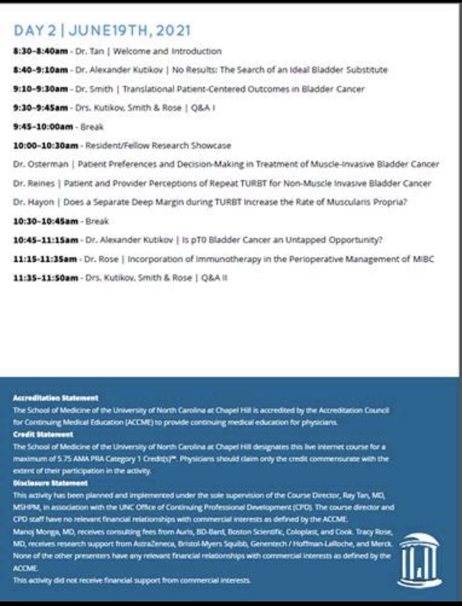 It’s on!! Join us for the 2021 Floyd Fried Advances in Urology Symposium go.unc.edu/fried-2021 Featuring 🔥🔥🔥 panelists, including Visiting Professors @endourologyucsd & @uretericbud #UNCuro21