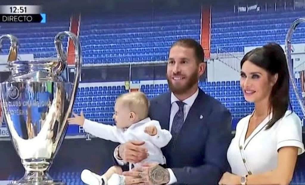 El hijo de Sergio Ramos ya ha podido tocar más Champions que los jugadores del Atlético de Madrid.