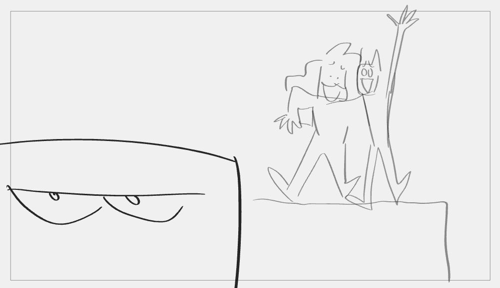 heres some out of context roughs from the animatic im working on that i think are very funny 🐀 