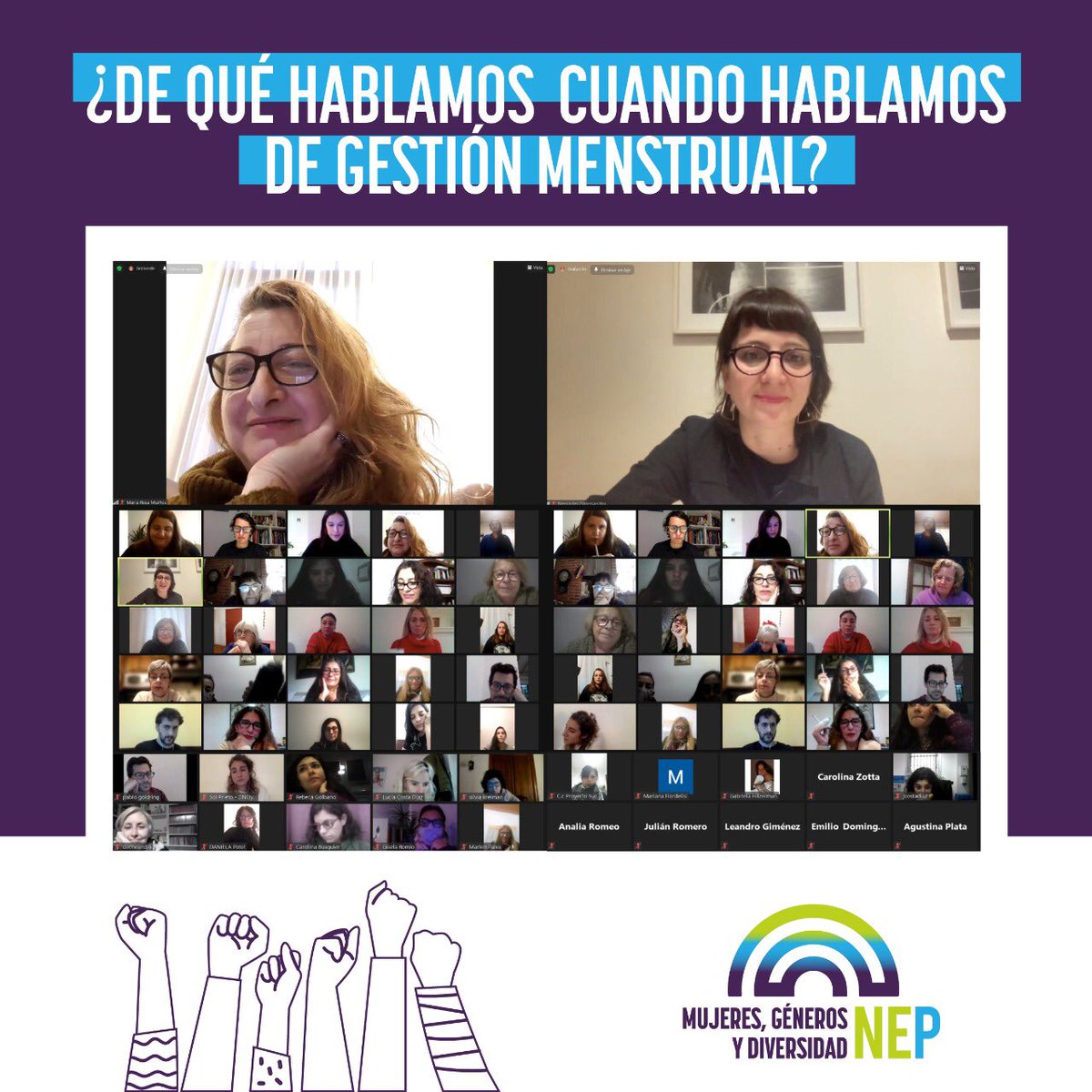#GestiónMenstrual 🩸

Compartimos un hermoso encuentro con <a href="/mariarosamuinos/">María Rosa Muiños</a> y <a href="/dalesmm/">Mercedes DAlessandro</a> en el que hablamos de menstruación, de los tabúes y prejuicios que la rodean y de cómo abordarlos nos permite romper con una cultura que produce y reproduce desigualdades de género.