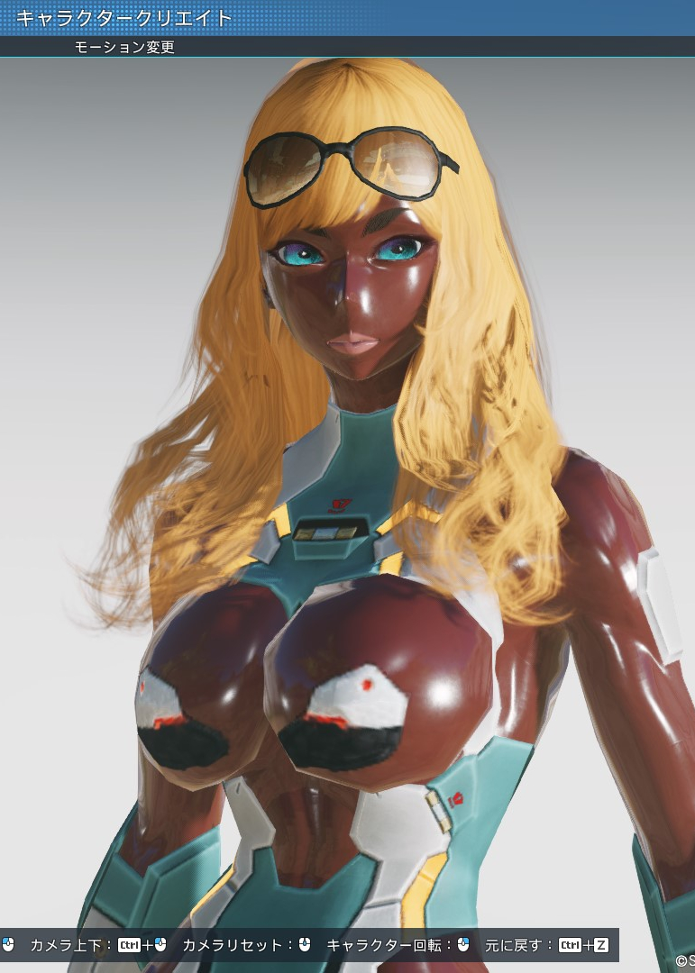 PSO2のキャラクリで作ったワイの黒ギャルちゃん見て。 