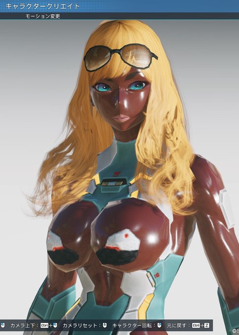 PSO2のキャラクリで作ったワイの黒ギャルちゃん見て。 