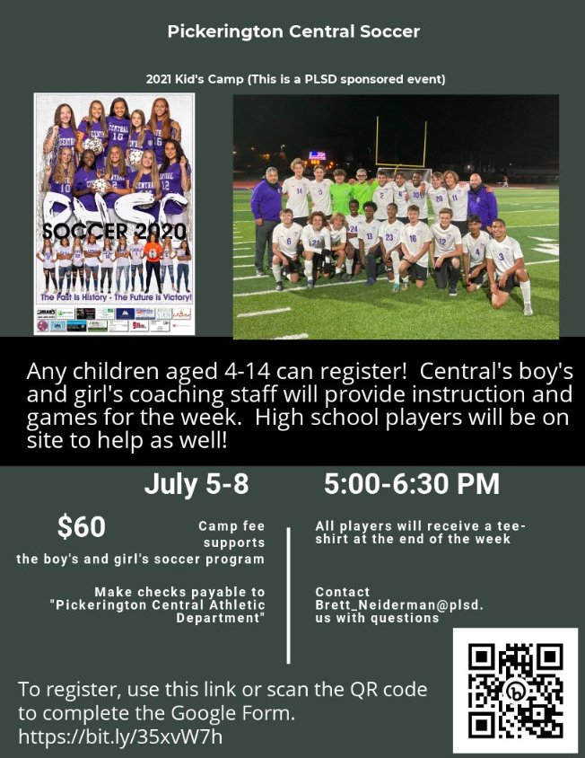 Here is an updated Kids Camp flyer with registration links.