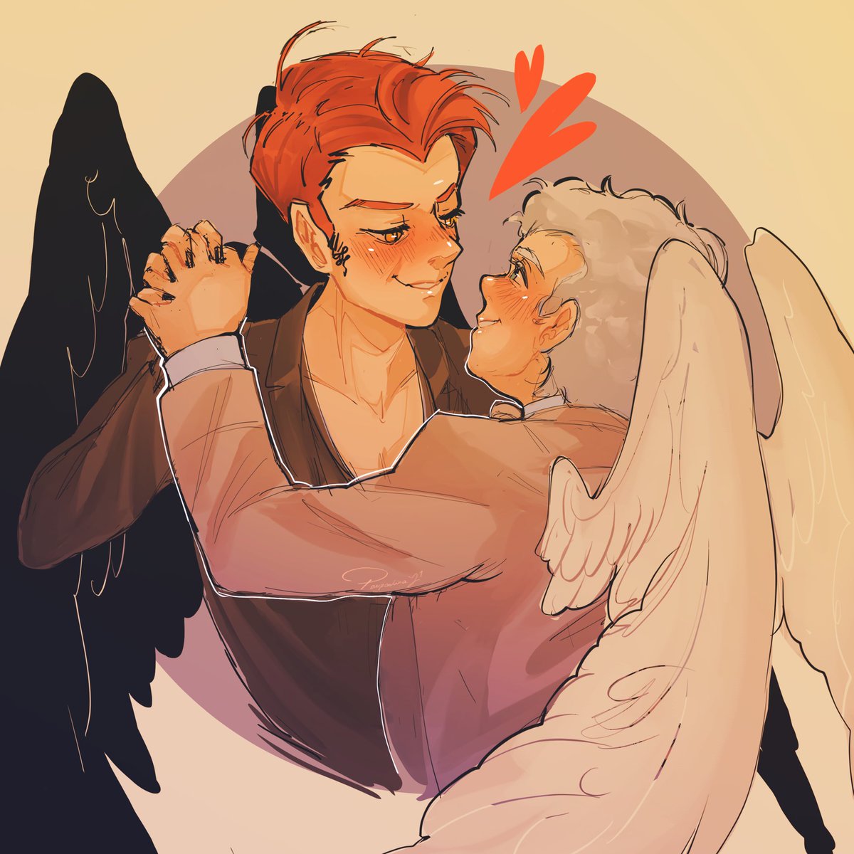 Quick sketch of these lovely dorks 💕💖✨
#GoodOmensFanArt #ineffablehusbands #GoodOmens