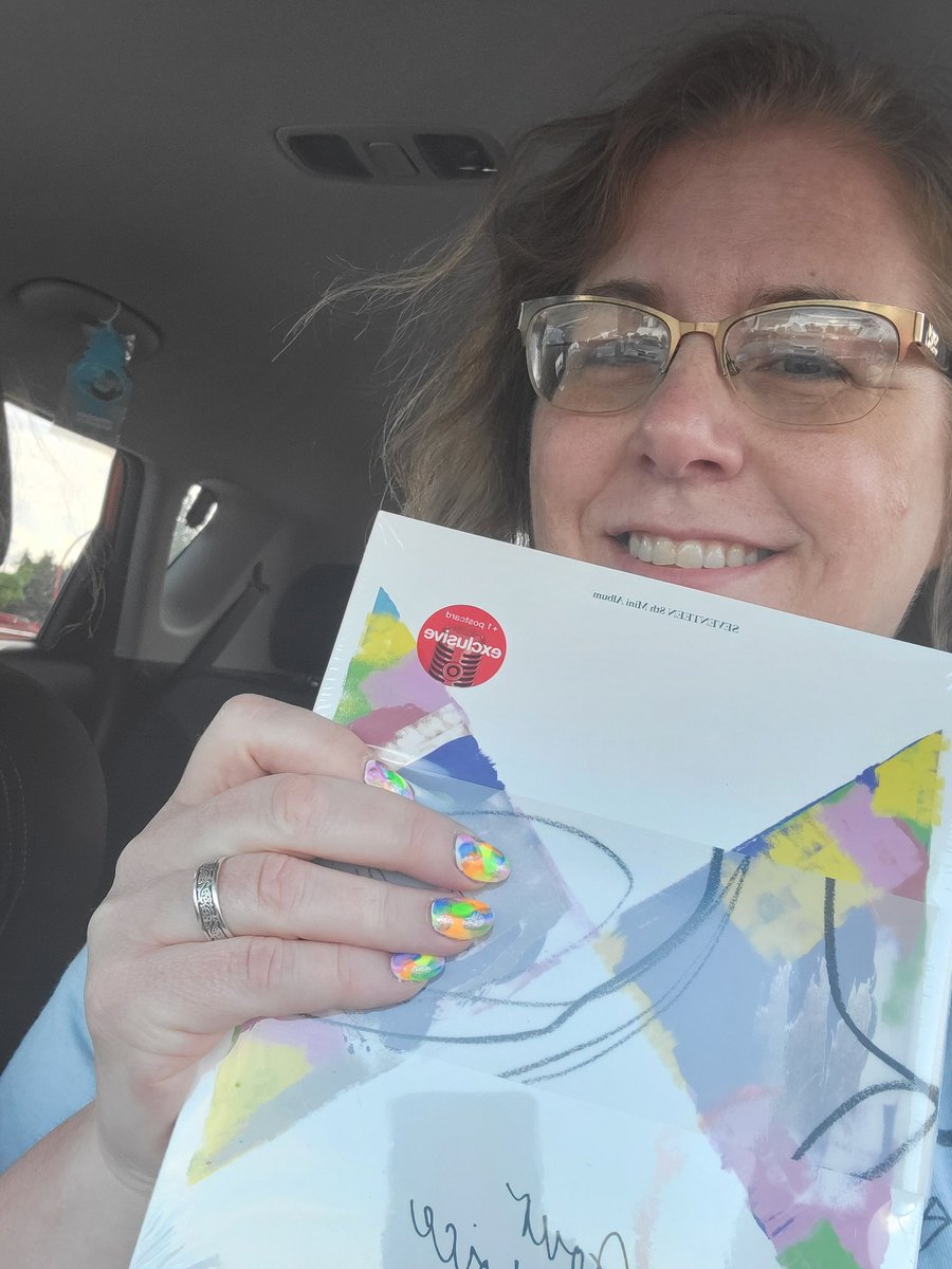 thatsfandom's tweet photo. Bought my first #SEVENTEEN album at Target! How cool is that?? Also got my nails done to match #Your_Choice! #세븐틴 @pledis_17 #Ready_to_love https://t.co/rgKiyefqpM