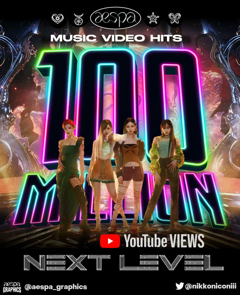 kwangya_pop's tweet photo. @aespa_official's NEXT LEVEL MV has now surpassed 100 million views on YouTube.

It's their 2nd and become their fastest MV to reach this milestone
#NextLevel100MViews #NextLevel 
#aespa #에스파 
@aespa_official https://t.co/EXDvPBAdTx