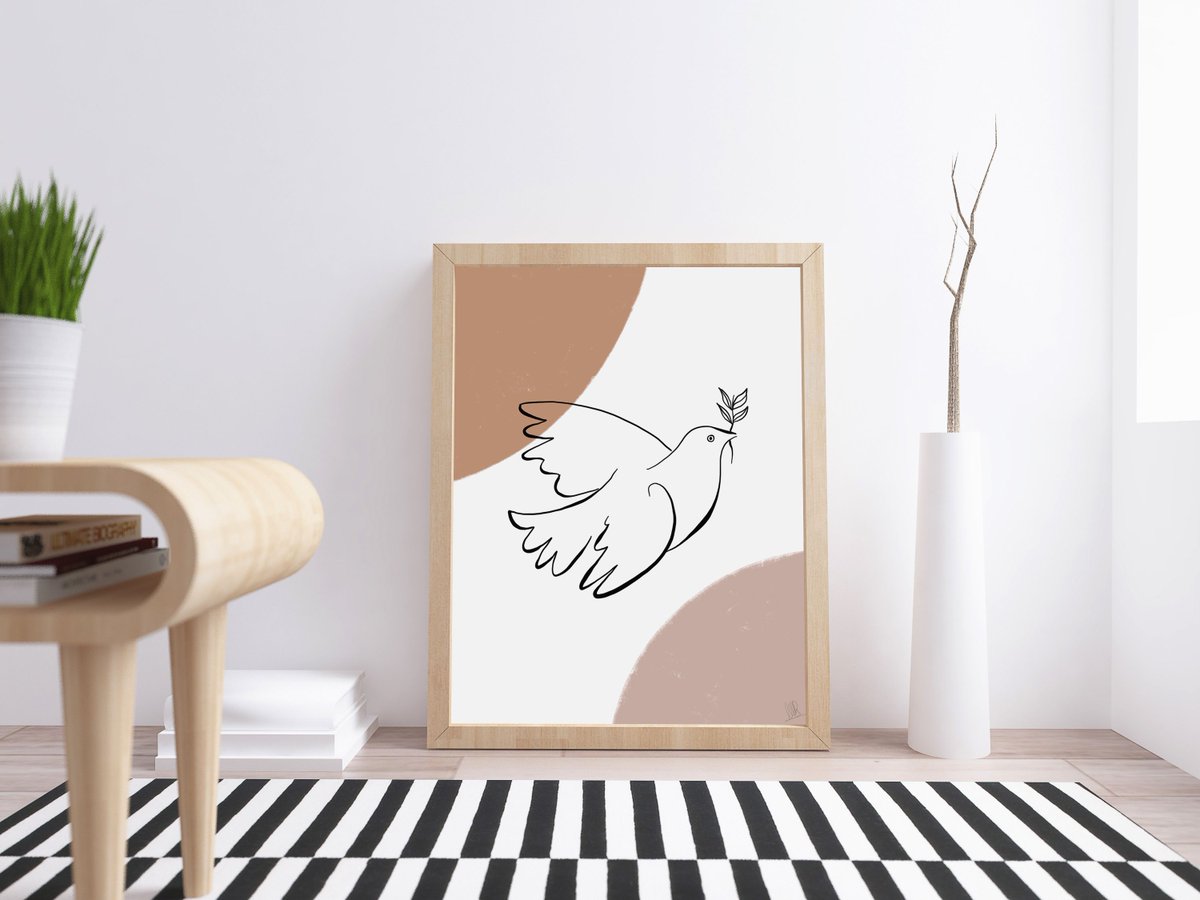 Dove of Peace Wall Art | Printable Wall Art | Picasso Art Print | Boho Art | Single Line Print | Peace Poster | Wall Art Prints 
▶️ buff.ly/3gxf719 
Via <a href="/Etsy/">Etsy</a> 

#prints #homedecoration #Picasso #Peace