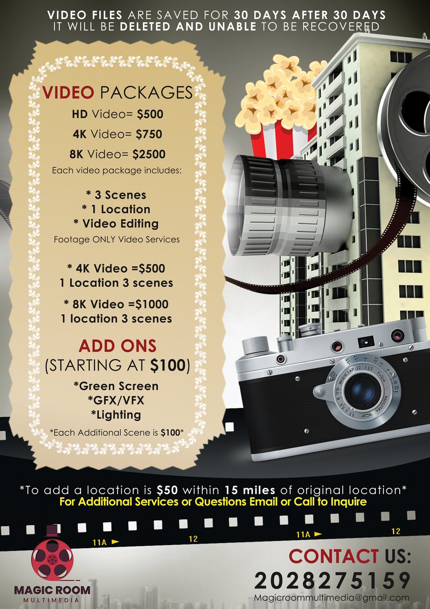 MAGICROOMMEDIA's tweet photo. IF YOU NEED VIDEO SERVICES IN ATL OR THE DMV... https://t.co/pappOuu7ok
