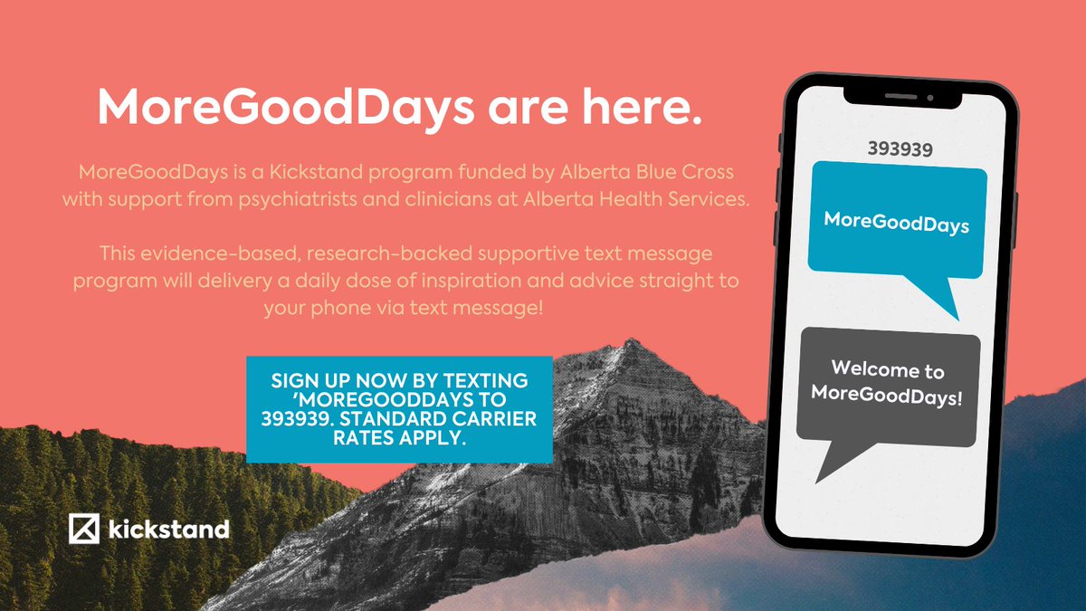 AHS_media's tweet photo. #MoreGoodDays - an adaptation of #Text4Hope - is live. Text “MoreGoodDays” to 393939 to receive a daily dose of inspiration and advice straight to your phone via text message. https://t.co/AqmuHOh5EP