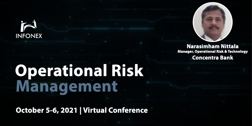 InfonexFINANCE's tweet photo. Narasimham Nittala, Manager, Operational Risk &amp; Technology at Concentra Bank will be speaking about cloud risk management frameworks at our Operational Risk Management virtual event. 

Details: https://t.co/IJdDhIjWFQ

Register: https://t.co/EoM3OV9NqE

#riskmanagement https://t.co/3eTHYpL9DL