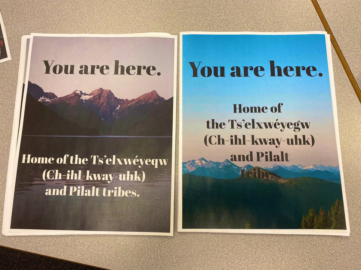 msnbunn's tweet photo. today’s discussion: how do we make sure we aren’t doing land acknowledgements just to “check a box”? how can we be intentional about positioning ourselves in our school? https://t.co/AFEabLn1AJ