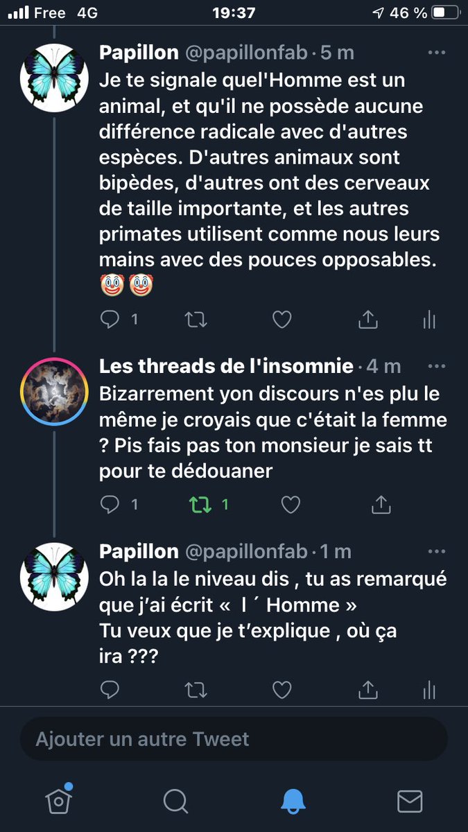 papillonfab's tweet photo. @Threadsinsomnie Je pense que c’est toi qui a besoin d’aide , tu te rappelles d’où c’est parti ? https://t.co/zusGBEBHfQ