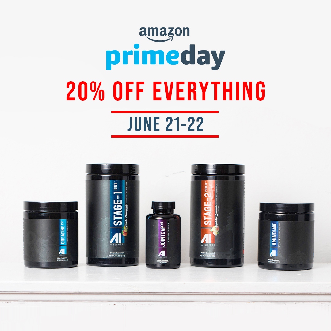 AIWellness_'s tweet photo. Gear up for Amazon Prime Day! All AI supplements will be 20% off June 21 &amp; 22 - no code needed. ⁠
https://t.co/6Y54QkxFD0⁠ #primeday #amazonprimeday https://t.co/9EcQeQUrje