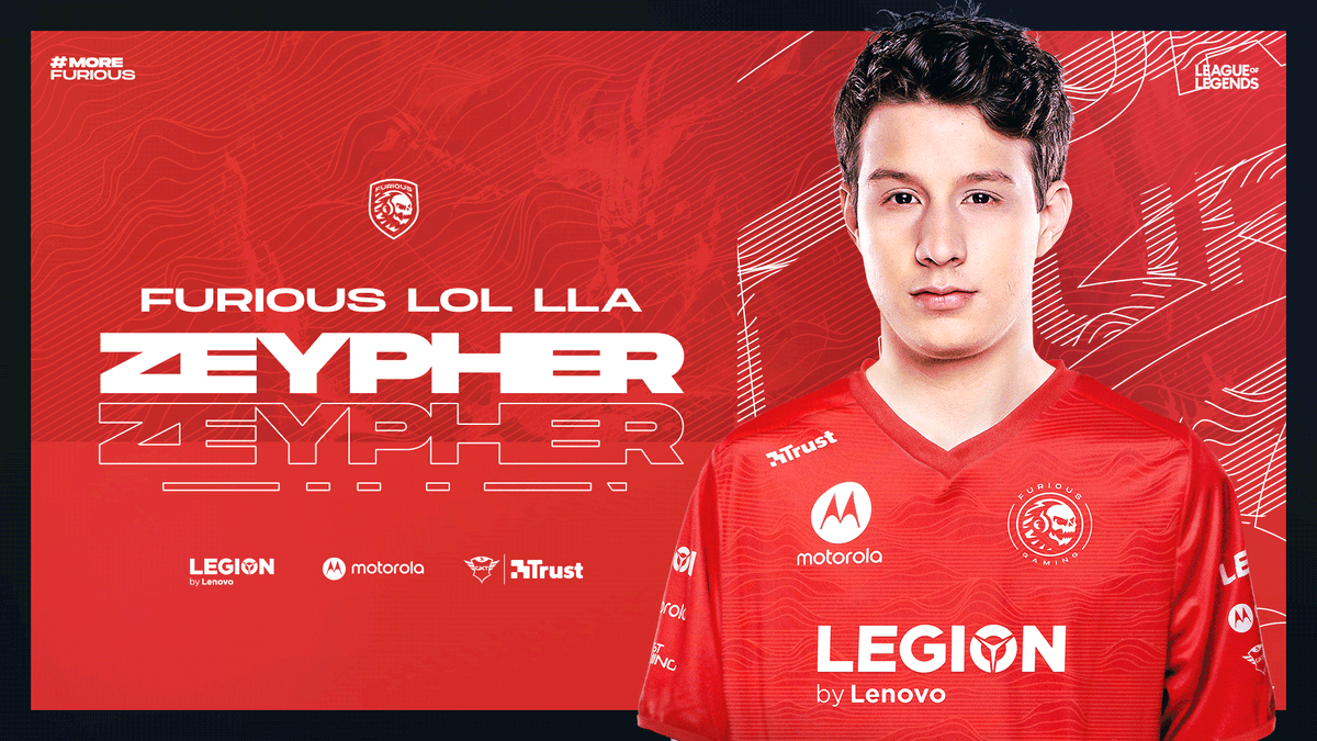 FuriousGamingLA's tweet photo. ¡Volvió renovado! 

Le damos la bienvenida a 🇨🇴 @Zeypherlol, que se suma a nuestro roster de @LLA en su nuevo rol de Support.

Estamos listos... #MoreFurious 🔥💀

#LegionFuriosa💻 
#ReadyForGaming📱 
#TrustGaming🖱️ https://t.co/jtdSnmEPBZ
