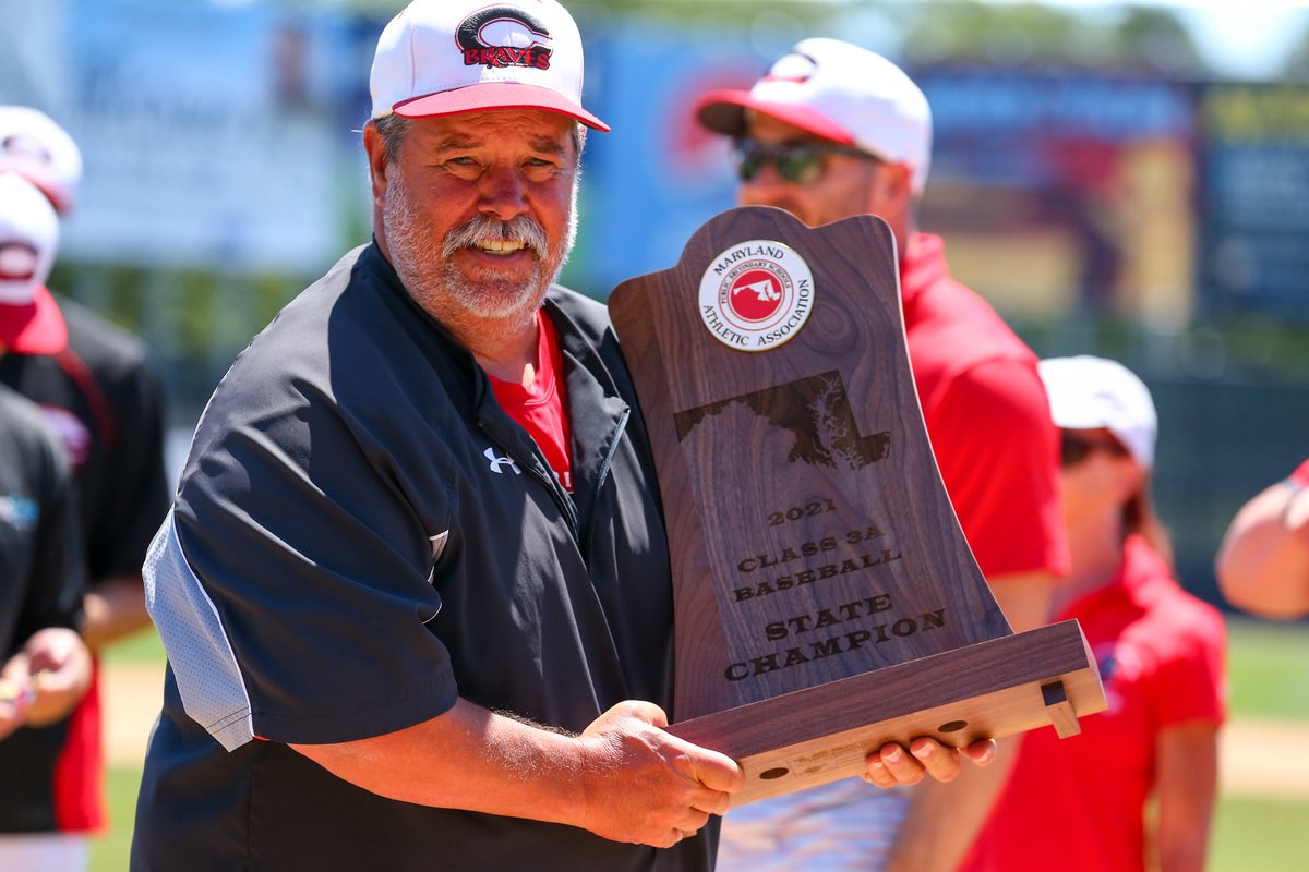 jcalvinmeyer's tweet photo. After entering in the first with bases loaded and no outs, Chopticon's Shane Smith threw seven shutout innings of relief to lead the Braves to a 4-2 win over Atholton in the MPSSAA 3A championship on Friday. (PC: Woody Eaton)

STORY &amp; PHOTOS: https://t.co/1fcqEDUGkD https://t.co/TJqQzuorH1