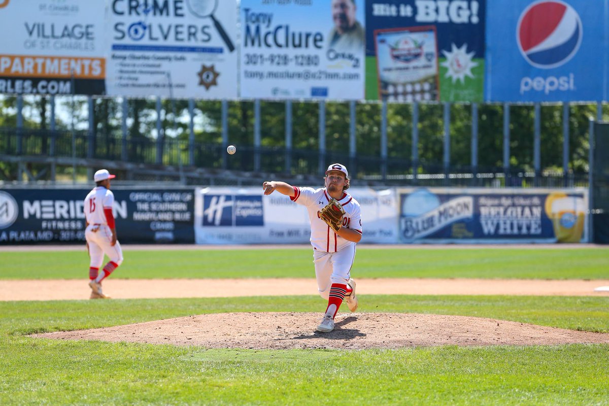 jcalvinmeyer's tweet photo. After entering in the first with bases loaded and no outs, Chopticon's Shane Smith threw seven shutout innings of relief to lead the Braves to a 4-2 win over Atholton in the MPSSAA 3A championship on Friday. (PC: Woody Eaton)

STORY &amp; PHOTOS: https://t.co/1fcqEDUGkD https://t.co/TJqQzuorH1