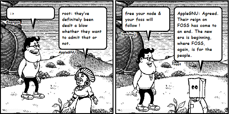 plainoldchair's tweet image. #freenode MELTDOWN NEWS AT NOON: I regret to inform you that Andrew Lee is back on his bullshit, and consequently, so am I.
(note: root = Andrew Lee)