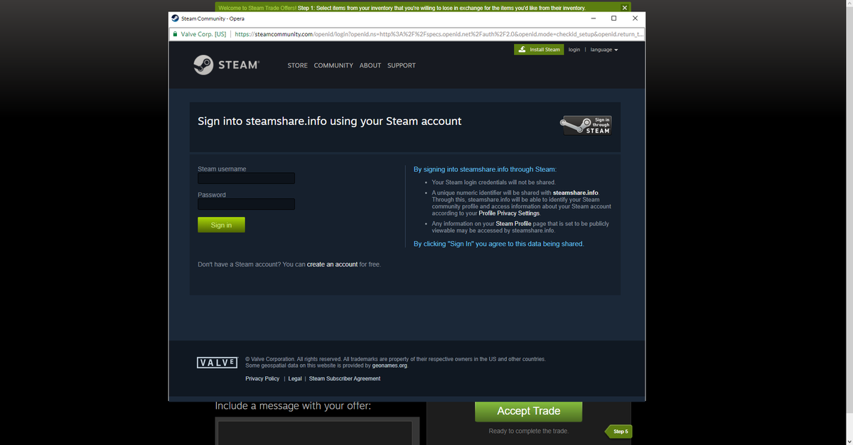 Scam_Nightmare's tweet photo. #Scam_Nightmare #ScamAlert 
🚨Phishing🚨
- Copy of a Steam trade page + login page.
@Steam_Support
@steam_games https://t.co/42IIk9CyBt