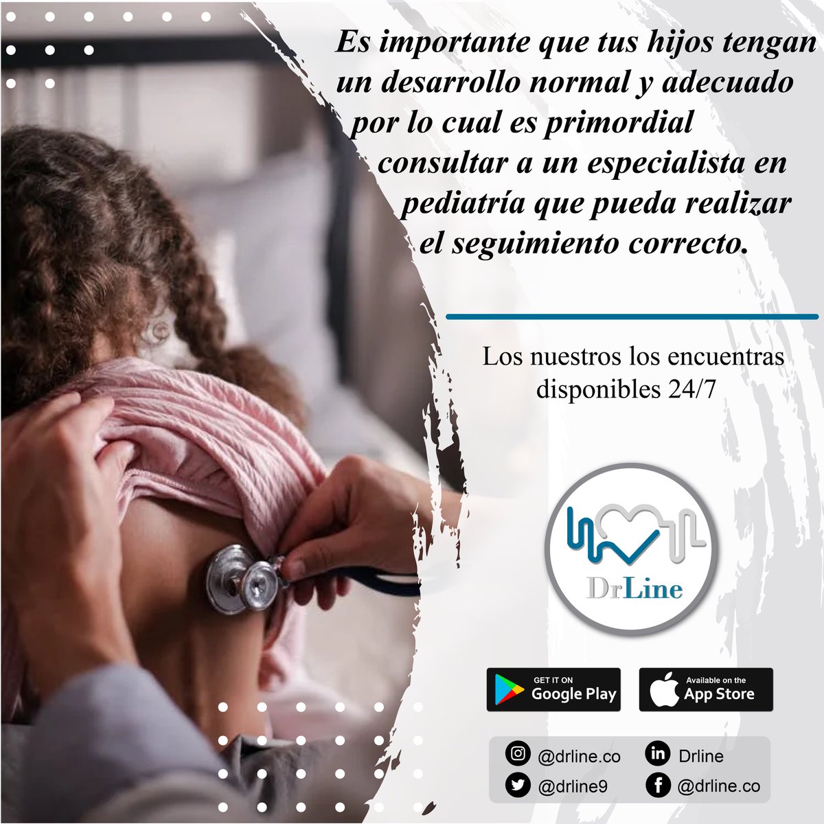 Sabemos la importancia de controlar todas las etapas de tus hijos y evitar problemas de salud de alta complejidad. Por eso tenemos los mejores profesionales en pediatría 24/7 para que consultes en el momento que desees y desde la comodidad de tu hogar 🏠 

Regístrate 📲