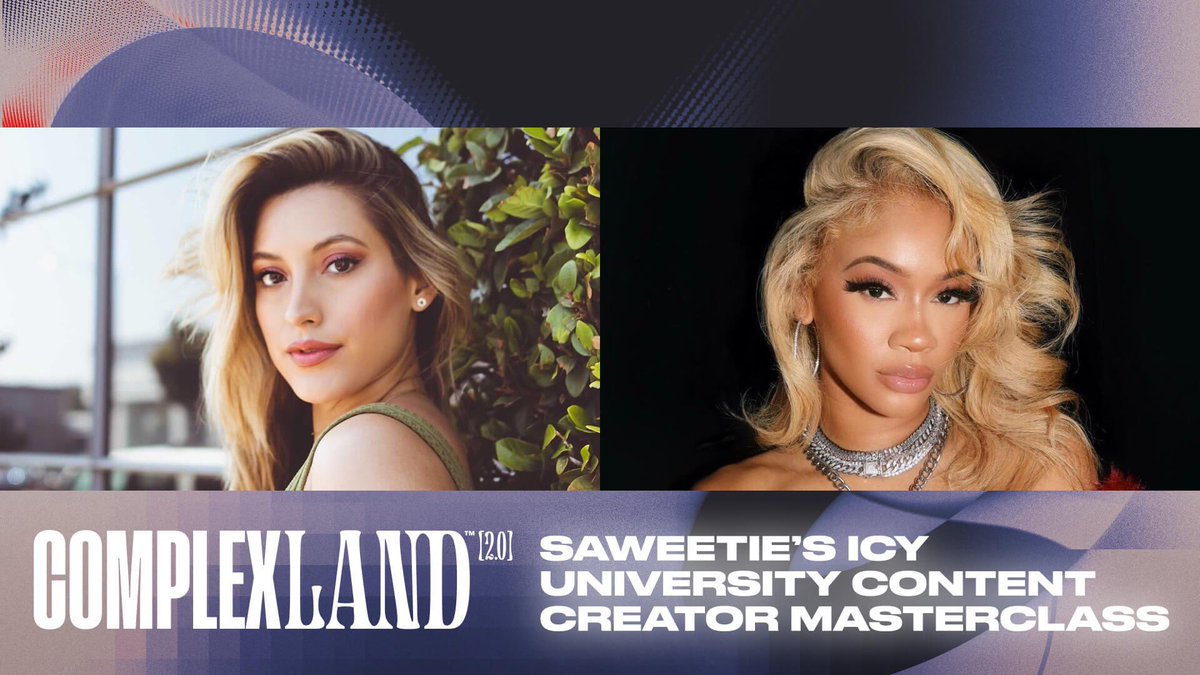 Natashalexis_'s tweet photo. TONIGHT Don’t miss my discussion with @Saweetie and her team as they give a masterclass on content creation 🙌🏽 Get your notes out 6:30PT/9:30ET 👉🏽 https://t.co/j96WeJMpXD #ComplexLand  @Complex https://t.co/0HB6Fngw2w