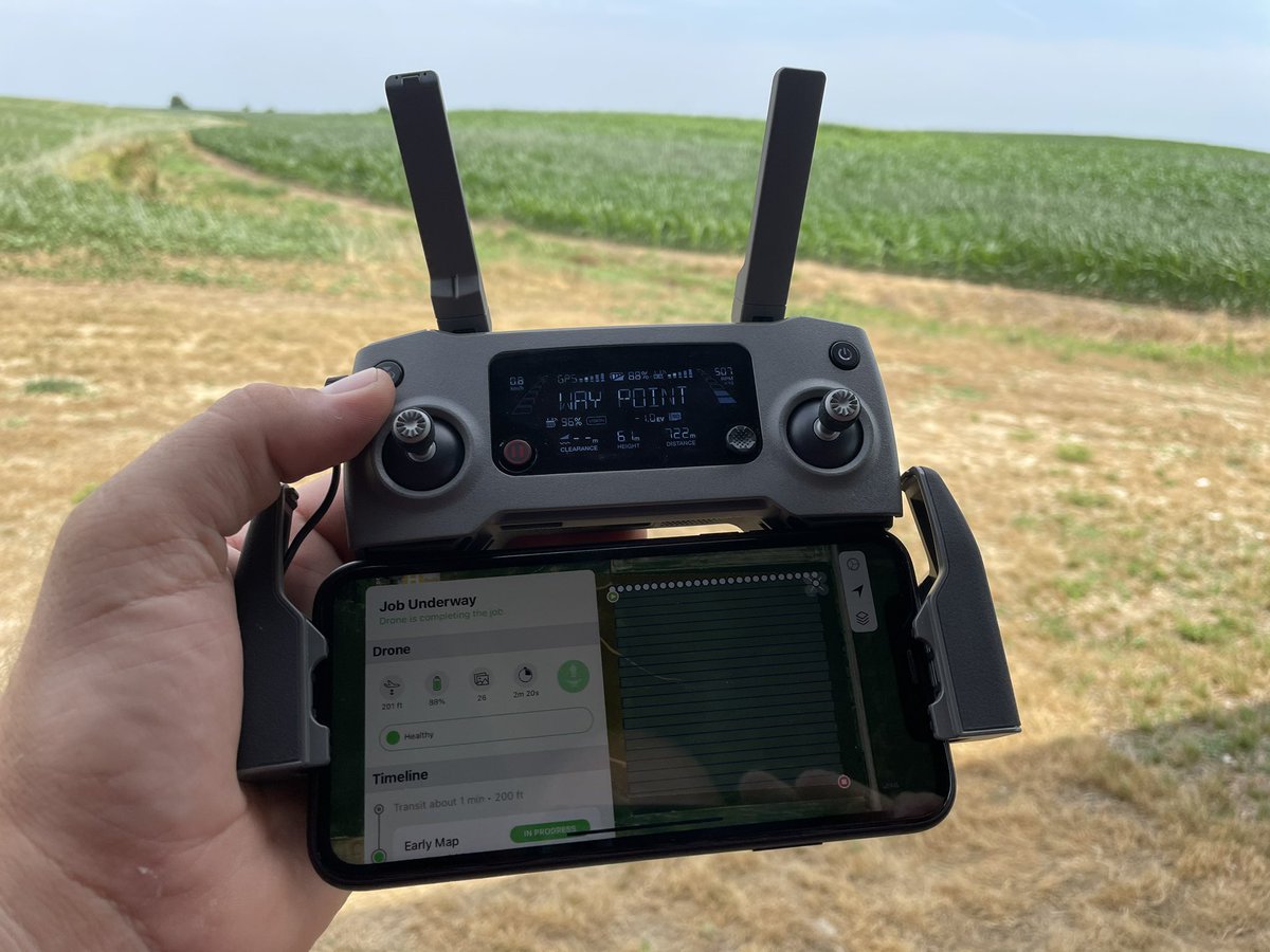 Out flying a very dry FTN on this hot Friday afternoon in Morgan county. Using the NDVI today, should be interesting to see the differing crop response to the weather.