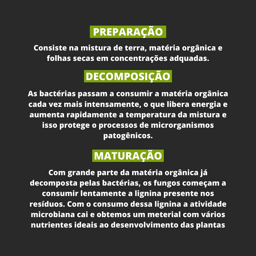 labem_ufmt's tweet photo. Compostagem é o conjunto de técnicas que para estimulam a decomposição de materiais orgânicos por organismos heterótrofos aeróbios, com a finalidade de obter, no menor tempo possível, um material estável, rico em substâncias húmicas e nutrientes minerais formando um solo humífero https://t.co/fdZW68xrzY