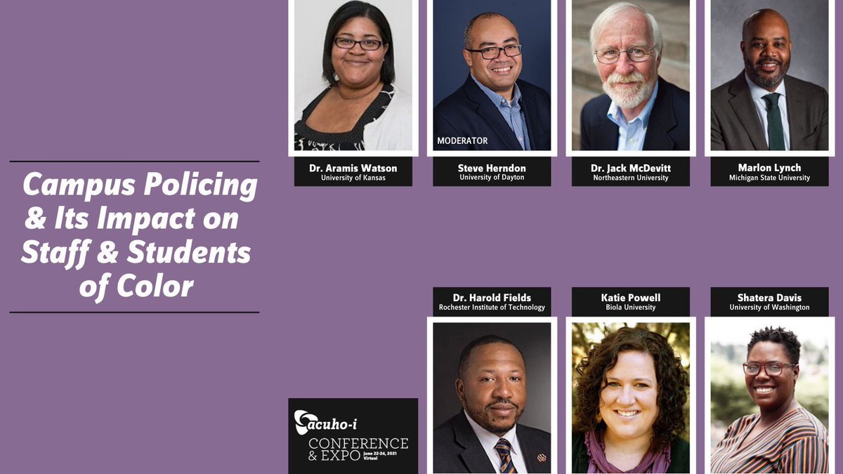 The #ACUHOI Conference &amp; Expo will feature experts about how staff &amp; students of color are impacted by campus police relationships. June 23, 11:30 AM ET, acuho-i.org/events/ace/reg… - <a href="/IACLEA_Members/">IACLEA_Members</a> <a href="/lamaewatson/">Aramis Watson, Ed.D</a> <a href="/hfields33/">Harold Fields</a> @shatera_davis @SteveHerndon12 <a href="/msupolice/">MSU Police and Public Safety</a> <a href="/biolau/">Biola University</a> <a href="/irj_vjrl/">Northeastern IRJ Lab</a>