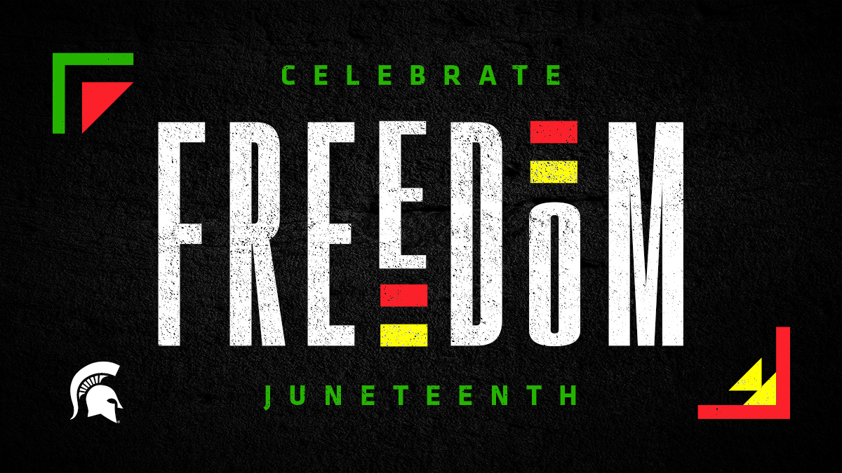 #Juneteenth is a day of reflection, celebration and freedom. 

Michigan State Athletics is proud to observe this revered day