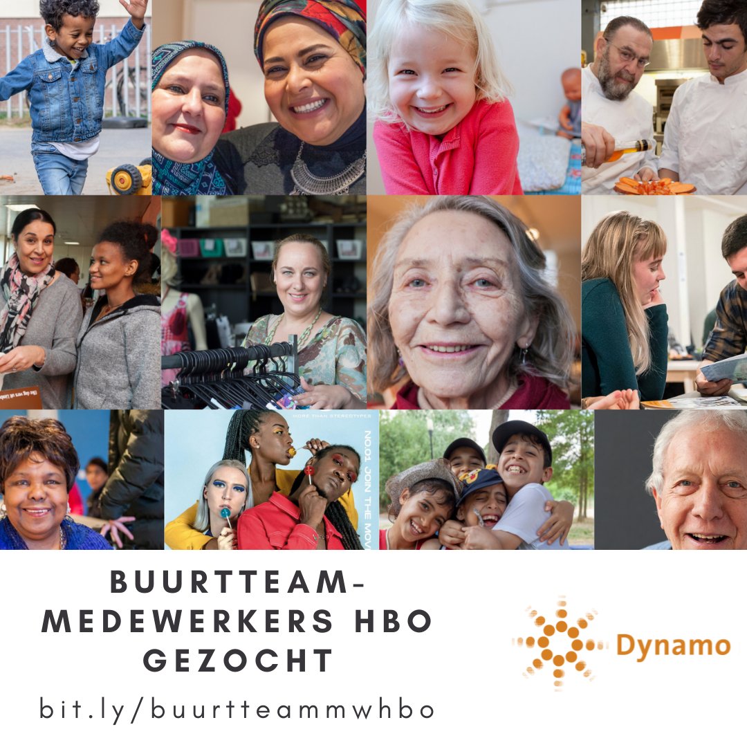 Ter versterking van het Buurtteam Amsterdam Oost zijn wij op zoek naar enthousiaste, mensgerichte buurtteammedewerkers – hbo (voor 24-36 uur per week). 

Interesse? 
bit.ly/buurtteammwhbo
#vacature020 #werkenbijdynamo #werkeninwelzijn #buurtteam