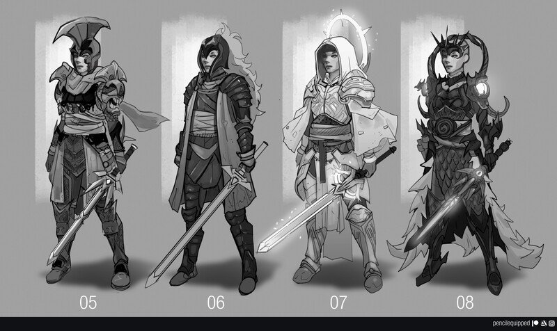 Fantasy Armor Concepts by Pencil Equipped 